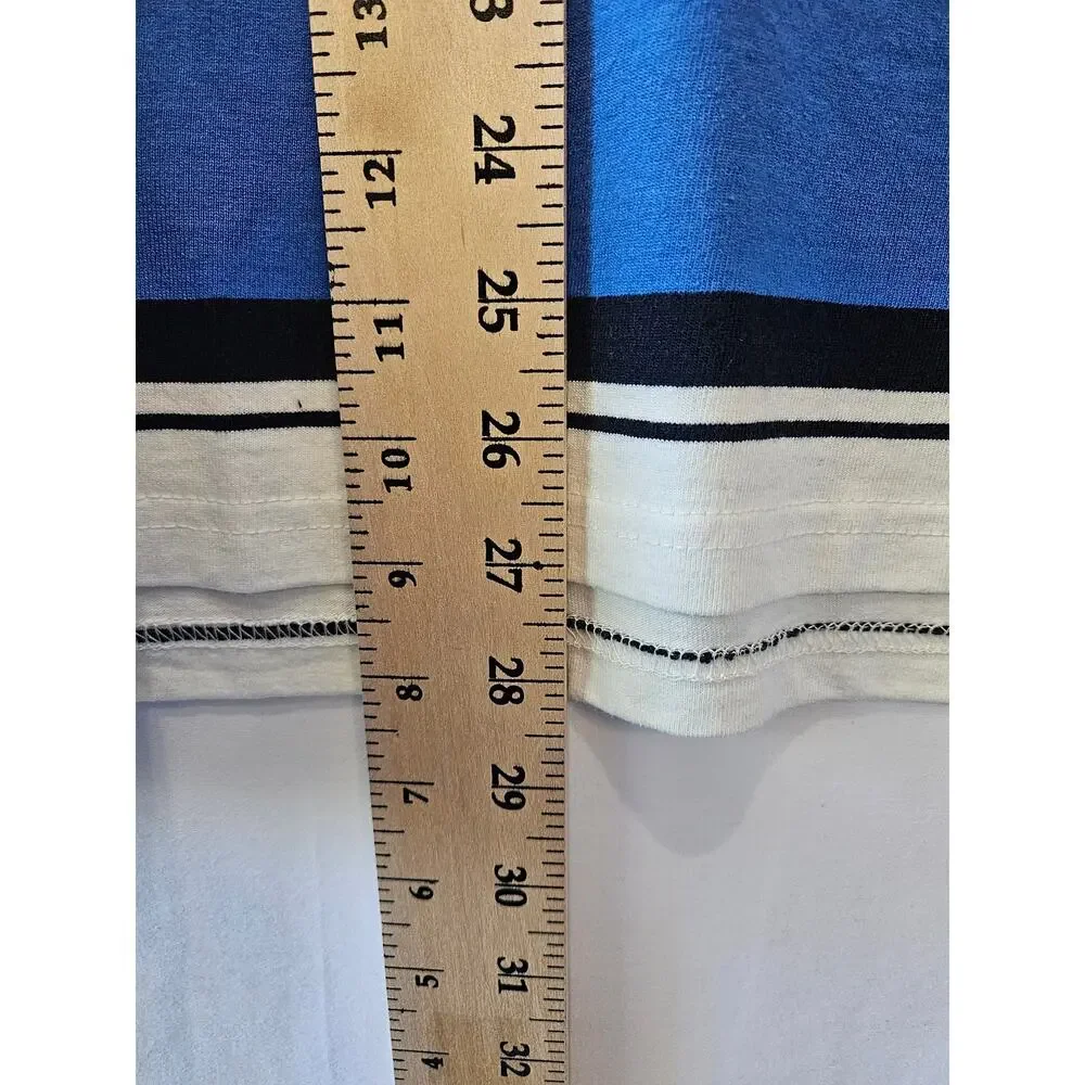 Levi's Oversized Baggy Shirt Striped Blue White Medium